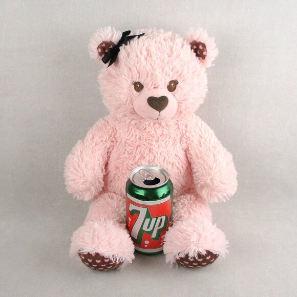 Build-a- Bear Pink Teddy Brown Hearts From 2012 - Picture 2 of 8